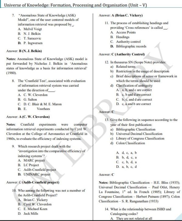 LIS UGC NET Notes Unit 5 5