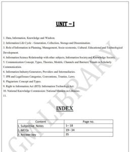 LIS UGC NET Notes 1.1 Information Planning Management and Development