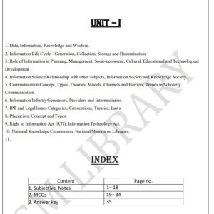 LIS UGC NET Notes 1.1