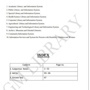 lis ugc net notes