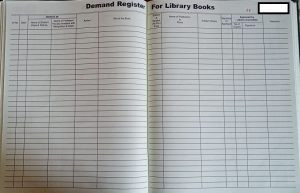 Book Demand Register for Library 2